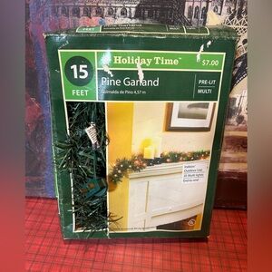 Vintage holiday time multi color garland